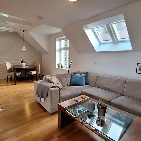 Daire Penthouse With Panoramic Fjord Views - Private Terrace In Center