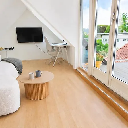 Penthouse With Panoramic Fjord Views - Private Terrace In Center *